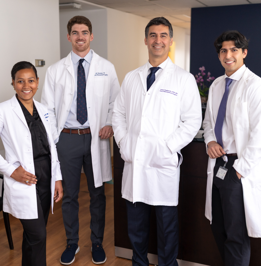 Sohail Saghezchi, DDS, MD and three OMFS residents