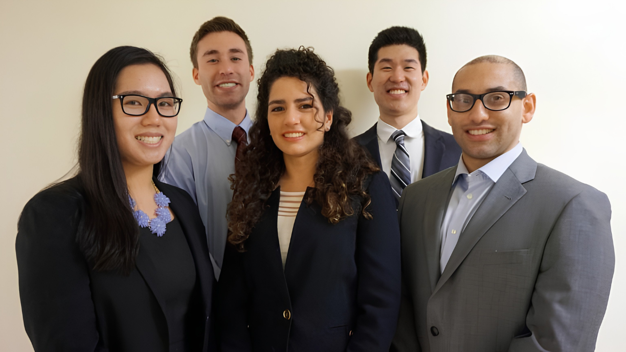 Five first-year dental students compete for AADR award