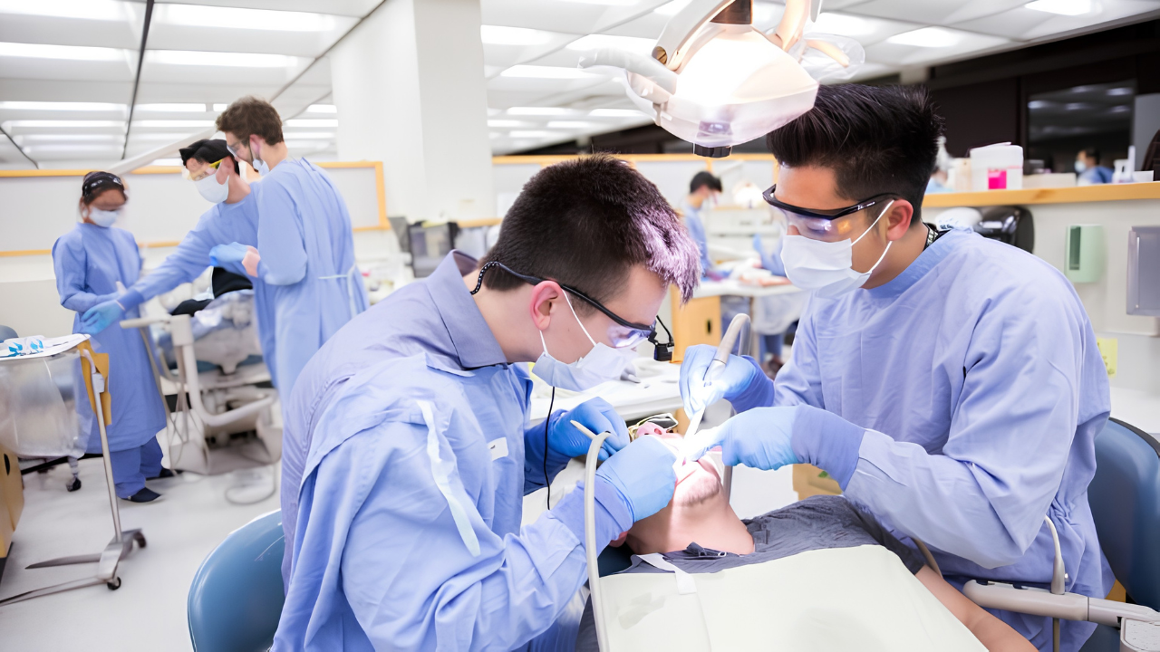 Student dentists provide care at the UCSF Community Dental Clinic.