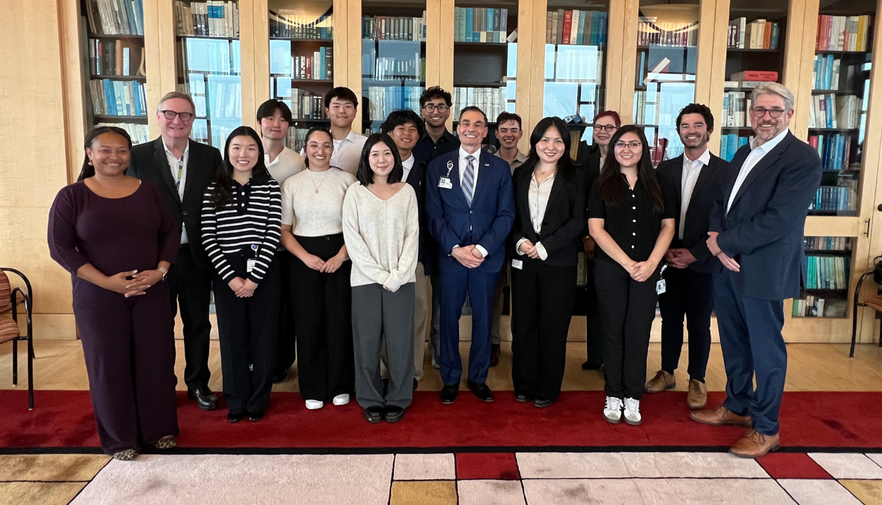 DDS-ASPIRE student cohort with VIPs at a launch event.