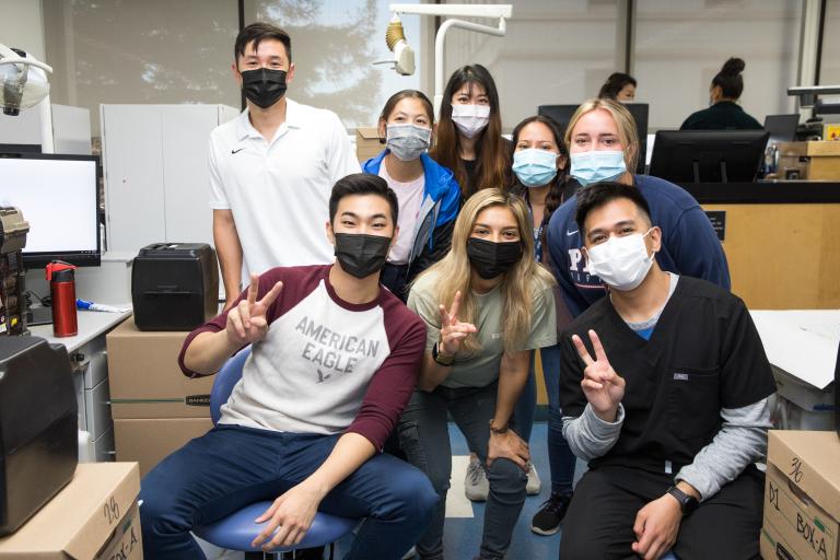 UCSF students in Fleming Lab Bottom row: Ansen Lai, Elizabeth Moreno Galvez, Paolo Orobia Back row: Andrew Nguyen, Michelle Nguyen, Kristi Lan, Michelle Martinez, Emma Nedley