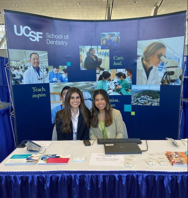 UCSF School of Dentistry D2 students Natalie Khalili and Samantha Rustia.