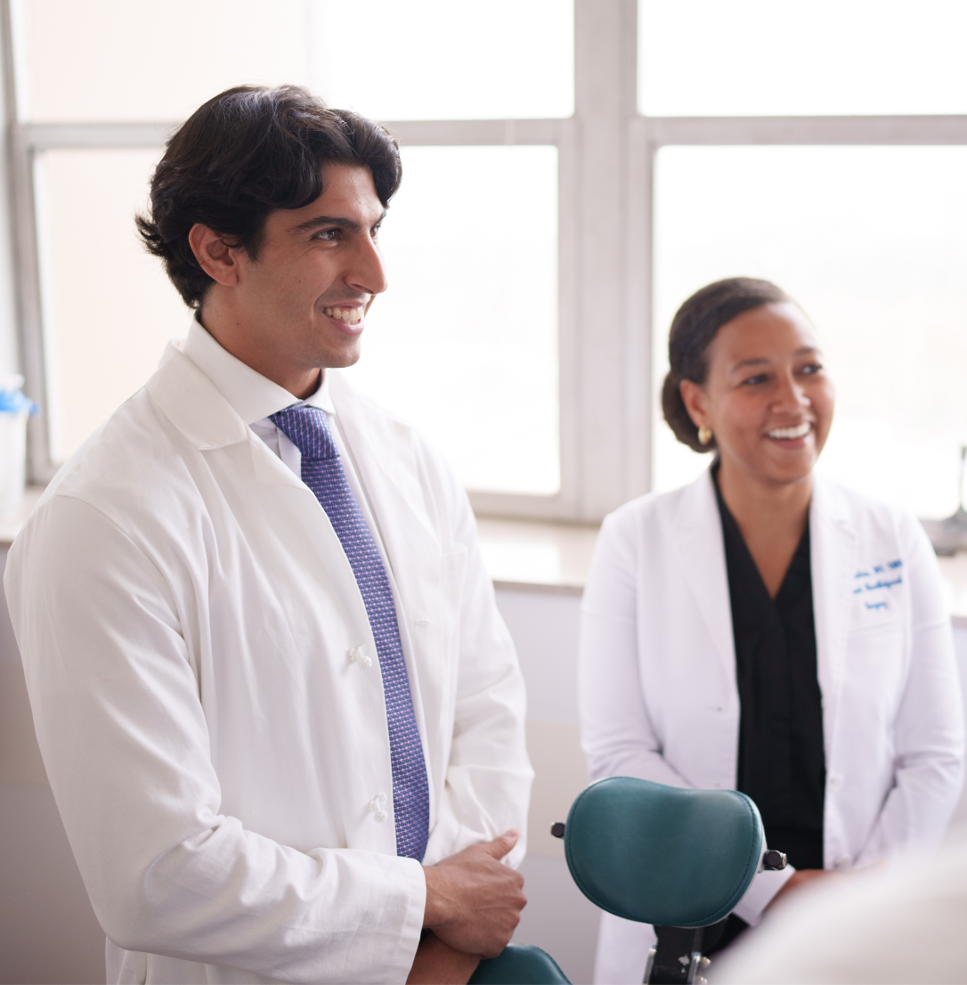 OMFS residents Benyamin Makhani, DDS and Meredith Gomes, MD, DDS