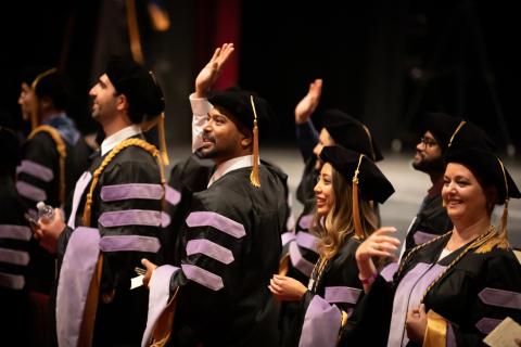Dentistry graduates at the commencement ceremony