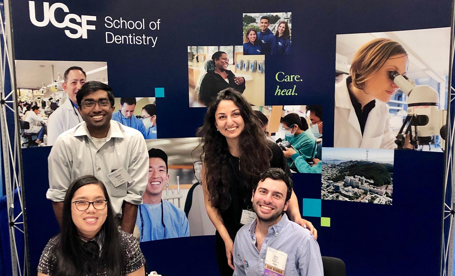 Students in front of UCSF display