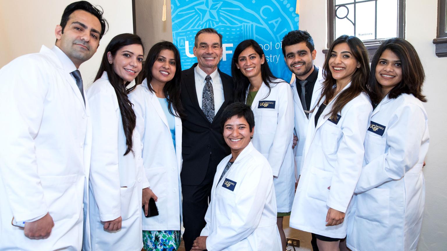 Dean Michael Reddy and student dentists
