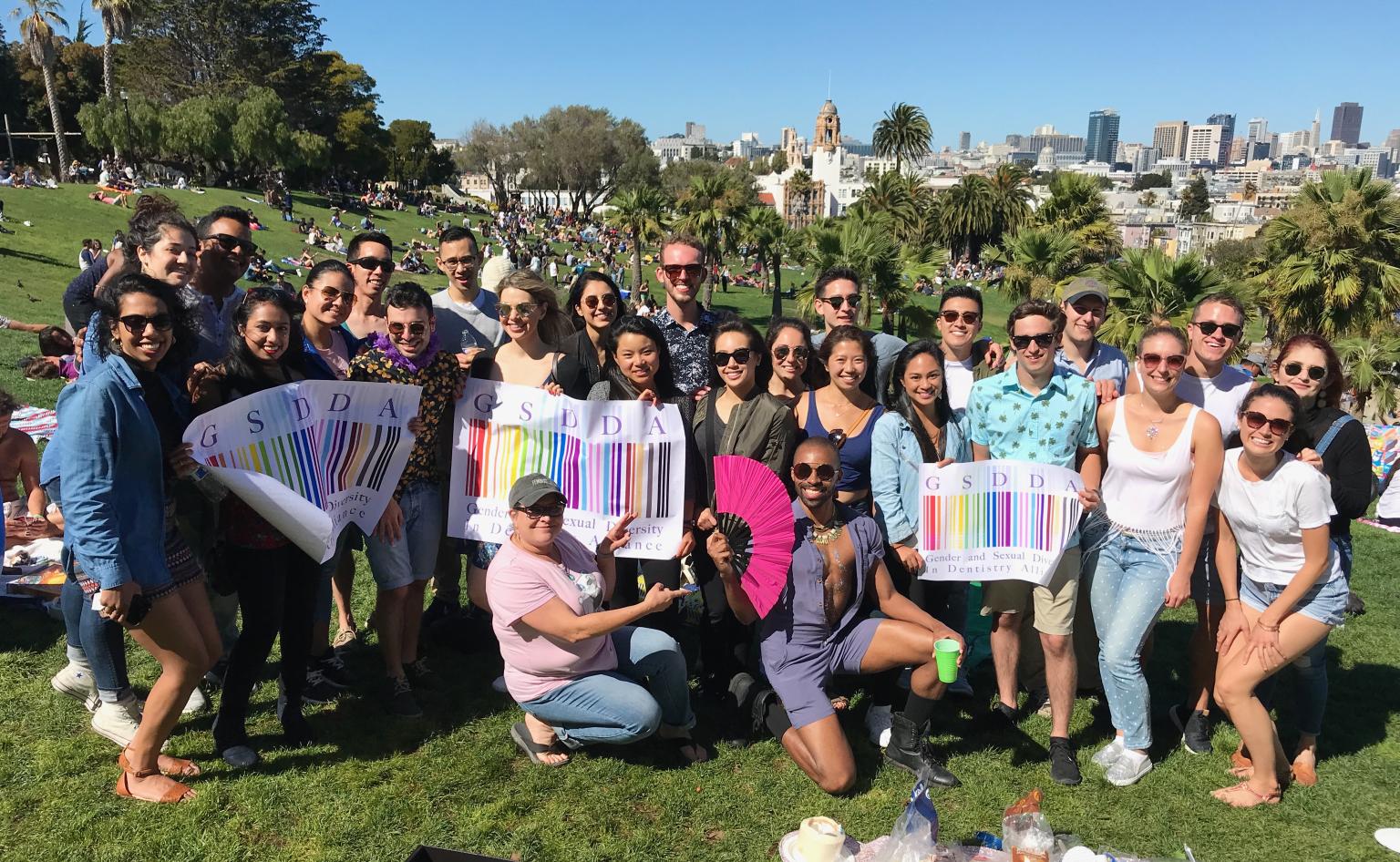 GSDDA volunteering April 2022 at Dolores Park in SF