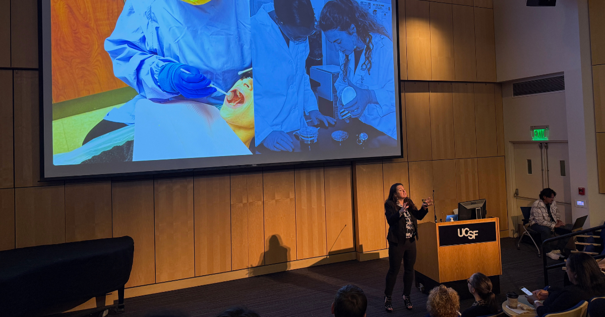 Plenary speaker Luciana Macchion Shaddox presents at RCED 2025